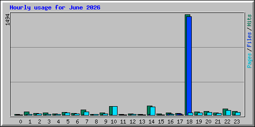 Hourly usage for June 2026